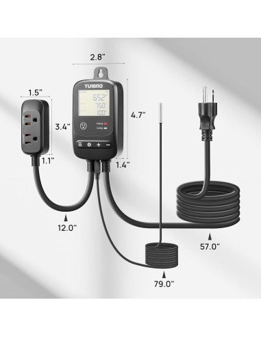 Controlador de Temperatura Inteligente TURBRO TC01 WiFi 100-240V