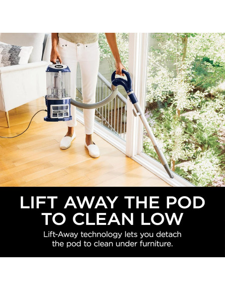 Aspiradora Vertical Shark NV360 Lift-Away 0.85L HEPA Azul