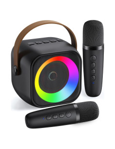 Mini Máquina de Karaoke BEILIHART con 2 Micrófonos Inalámbricos