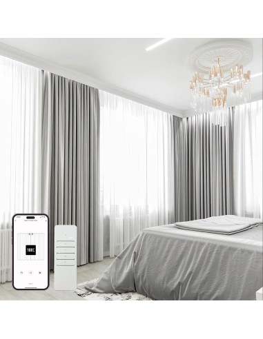 Barra de Cortina Motorizada Osprey Life 3.3m Control Remoto