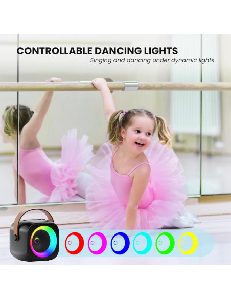 Mini Máquina de Karaoke BEILIHART con 2 Micrófonos Inalámbricos