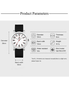 Reloj de enfermera Blekon SS-0794 - Resistente al agua 3 ATM 2