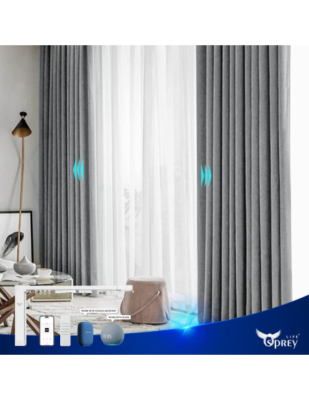 Barra de Cortina Motorizada Osprey Life 3.3m Control Remoto