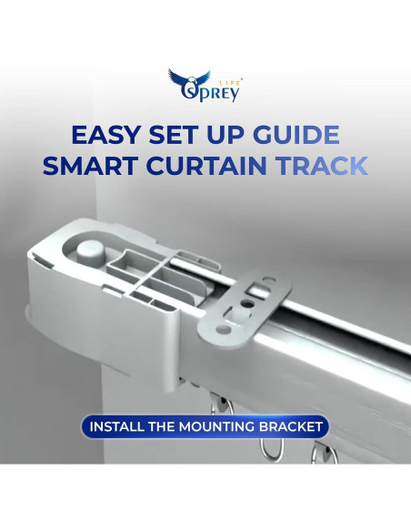 Barra de Cortina Motorizada Osprey Life 3.3m Control Remoto