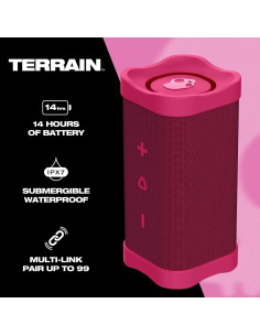 Altavoz Bluetooth Skullcandy Terrain Rosa IPX7 14 Horas 2