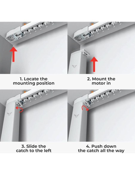 Barra de Cortina Motorizada Osprey Life 3.3m Control Remoto