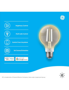 Bombillas LED Inteligentes GE Cync G25, 4 Pzs, Blanco Suave 2