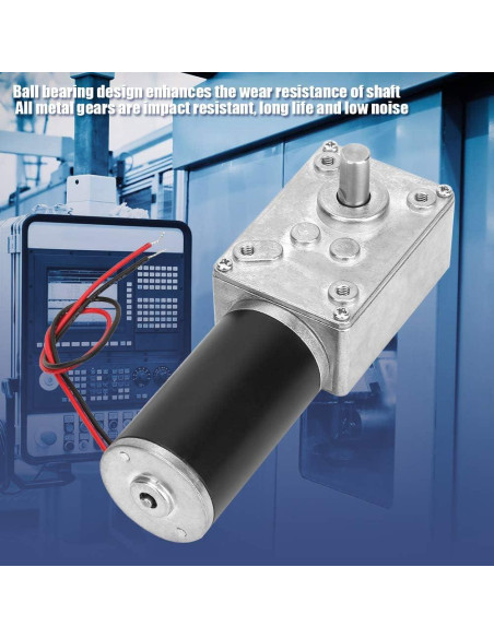 Motor de Engranaje Reversible 24V Estink 500RPM con Eje 8mm