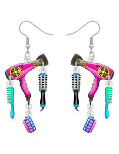 Pendientes de Acrílico TIZURO Joyería Maquillaje Rosa