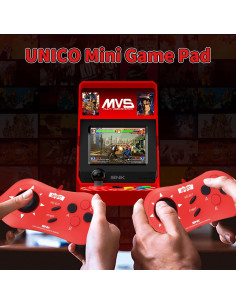 Gamepad UNICO MVS Mini Rojo con Cable 2 Jugadores 2