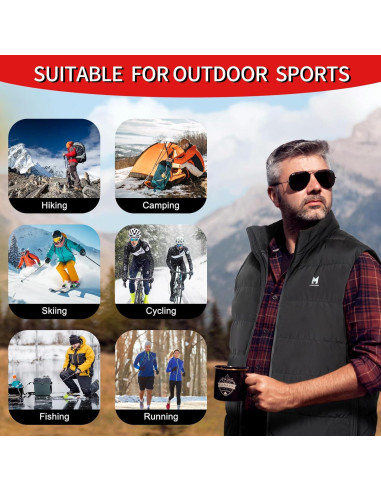 Chaleco Térmico MRAWARM S-DOWN-VEST-US 90% Plumón 6 Zonas