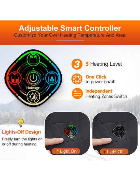 Chaleco Térmico Eléctrico Mujer NuanRong Controlador 3 Niveles