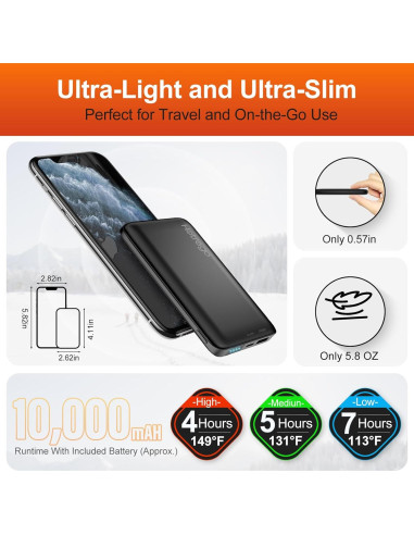 Chaleco Térmico Eléctrico Mujer NuanRong Controlador 3 Niveles