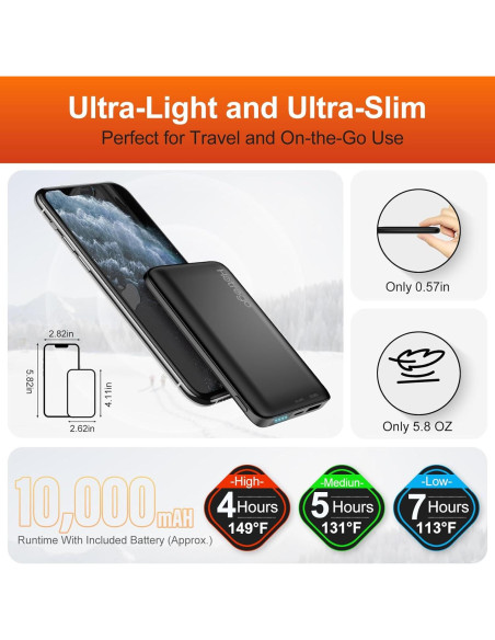 Chaleco Térmico Eléctrico Mujer NuanRong Controlador 3 Niveles