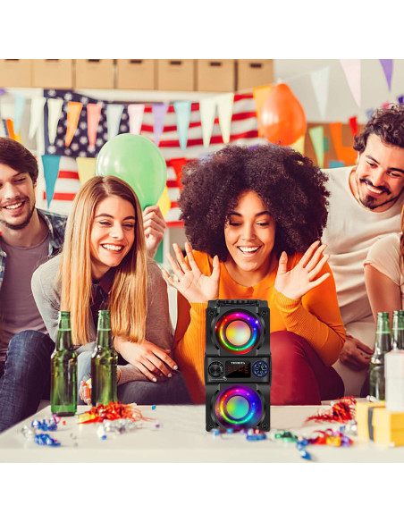 Altavoz Bluetooth A30 40W Portátil con Luces LED y Radio FM