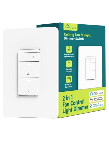 Control de Ventilador de Techo Inteligente TREATLIFE WiFi 2.4GHz