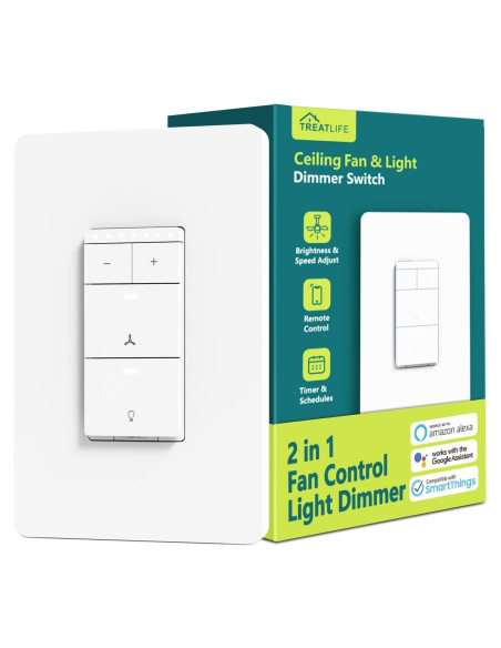 Control de Ventilador de Techo Inteligente TREATLIFE WiFi 2.4GHz