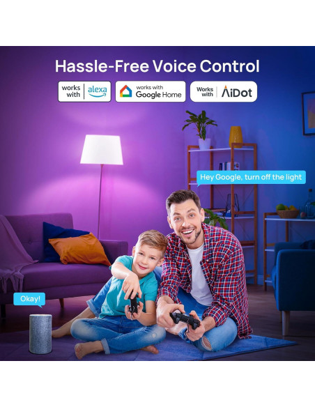 Bombillas Inteligentes Consciot RGBTW, 6 Bombillas LED WiFi