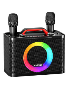 Karaoke MASINGO G5 con 2 Micrófonos Inalámbricos y Bluetooth