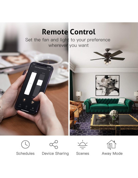 Control de Ventilador de Techo Inteligente TREATLIFE WiFi 2.4GHz