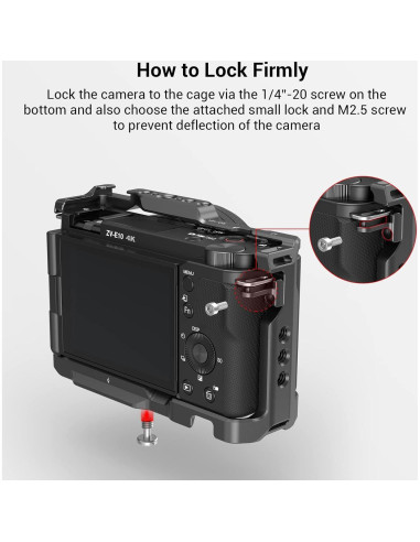 Jaula SMALLRIG 3531 para Sony ZV-E10 con liberación rápida
