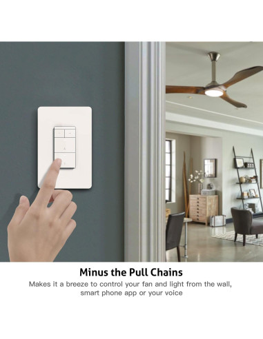 Control de Ventilador de Techo Inteligente TREATLIFE WiFi 2.4GHz