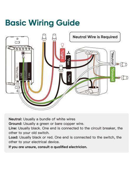 Control de Ventilador de Techo Inteligente TREATLIFE WiFi 2.4GHz