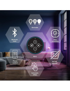 Bombilla LED inteligente SYLVANIA A19 E26 RGBW 9.5W - 2 unidades 2