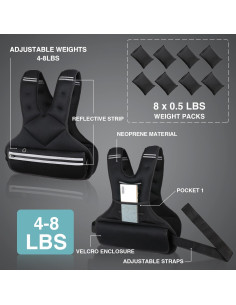 Chaleco de Pesas JoyPlus Ajustable 1.81 kg para Entrenamiento 2