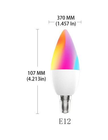 Bombillas LED Inteligentes MoesGo E12 4 Pzs RGB 5W 470lm
