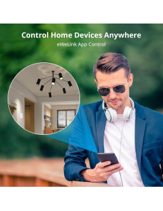 Interruptor de Luz Inteligente SONOFF T2 1 Gang WiFi 2.4GHz 2