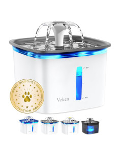 Fuente de Agua Veken 2.8L para Mascotas con Filtros