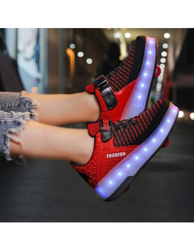Zapatos de Rodillo Ufatansy para Niños con Luces LED