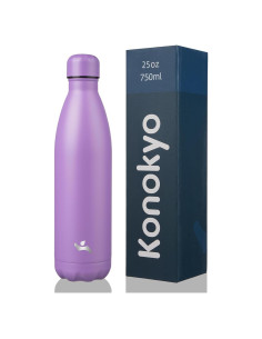 Botella de Agua Aislada Konokyo 739 ml Doble Pared Lavanda