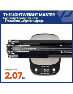 Trípode Fotopro X-Aircross 3 fibra carbono 62cm ultraligero 2