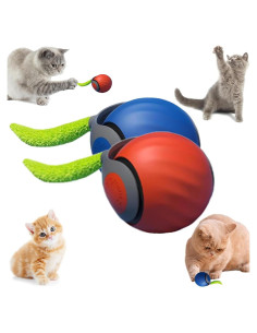 Juguete Interactivo para Gatos Huopurther Bola Azul/Naranja