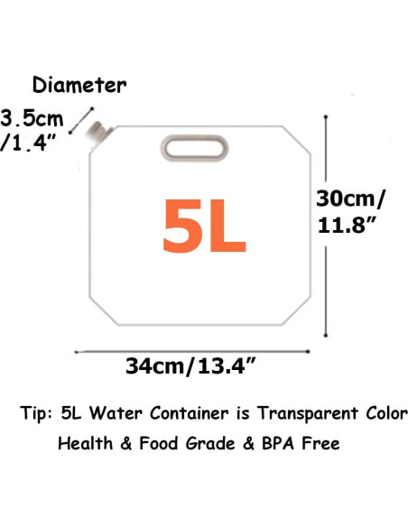 Bolsa de Agua Plegable SUPANT 4x5L Congelable y Reutilizable