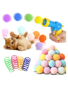 Lanzador de Pelotas para Gatos BaiKevin Silencioso 20 Pelotas