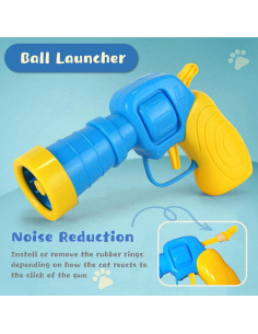 Lanzador de Pelotas para Gatos BaiKevin Silencioso 20 Pelotas 2