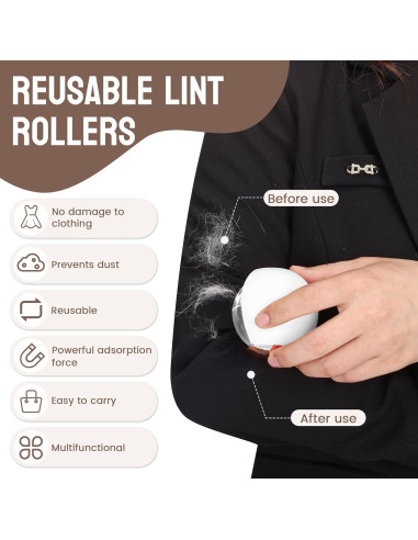 Rodillo de Pelusa QNBRW Lavable y Reutilizable 6.81 cm