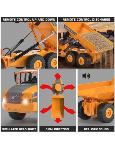 Camión Volvo RC Doble E Articulado con Luces 42,67 cm