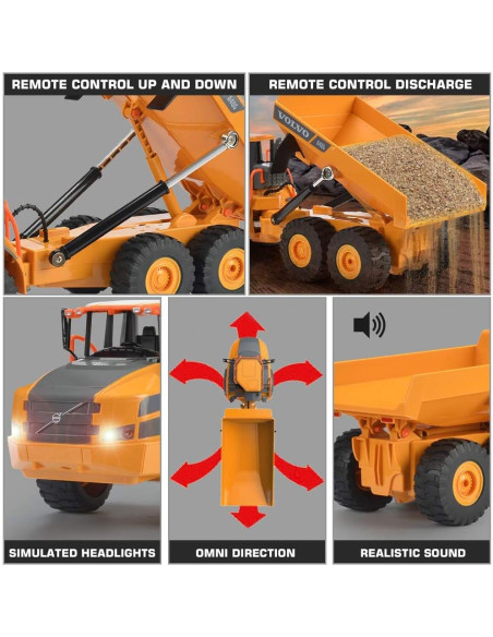 Camión Volvo RC Doble E Articulado con Luces 42,67 cm