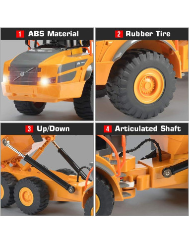 Camión Volvo RC Doble E Articulado con Luces 42,67 cm