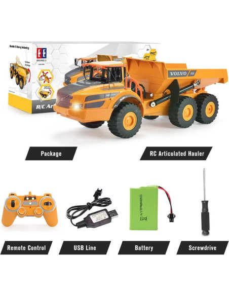 Camión Volvo RC Doble E Articulado con Luces 42,67 cm