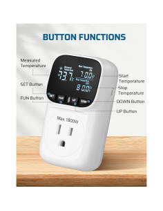 Controlador Digital de Temperatura DEWENWILS 15A 1800W 2