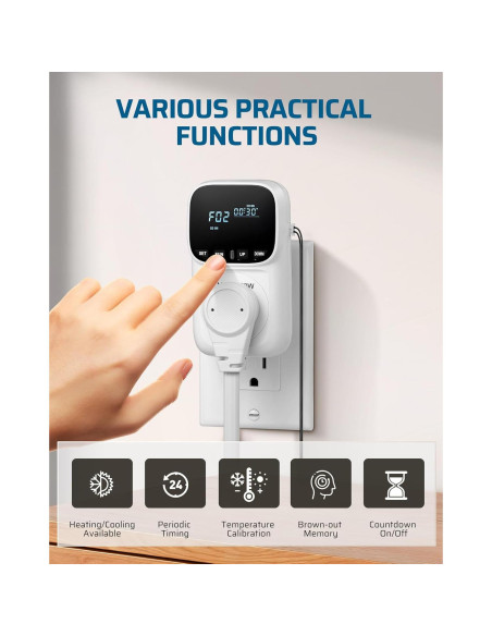 Controlador Digital de Temperatura DEWENWILS 15A 1800W