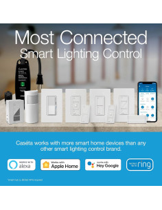 Interruptor Inteligente Claro Lutron DVRFW-5NS-WH-A 5A Blanco 2