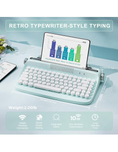 Teclado Inalámbrico YUNZII B303 Retro Bluetooth 84 Teclas 2