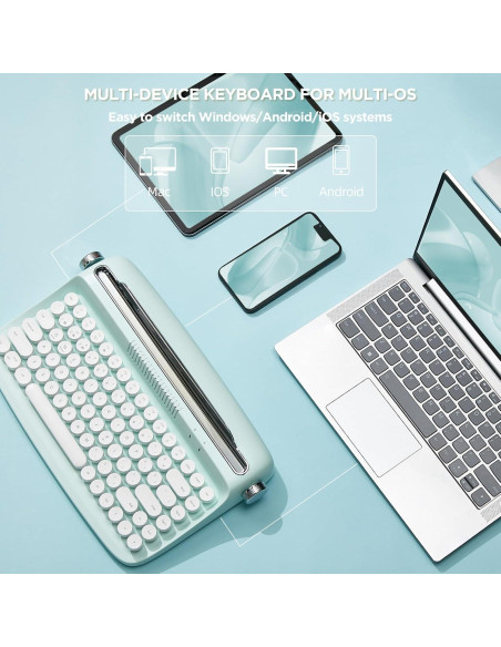Teclado Inalámbrico YUNZII B303 Retro Bluetooth 84 Teclas