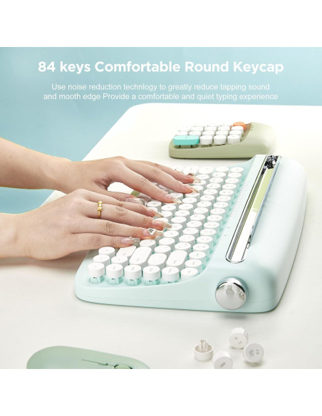 Teclado Inalámbrico YUNZII B303 Retro Bluetooth 84 Teclas